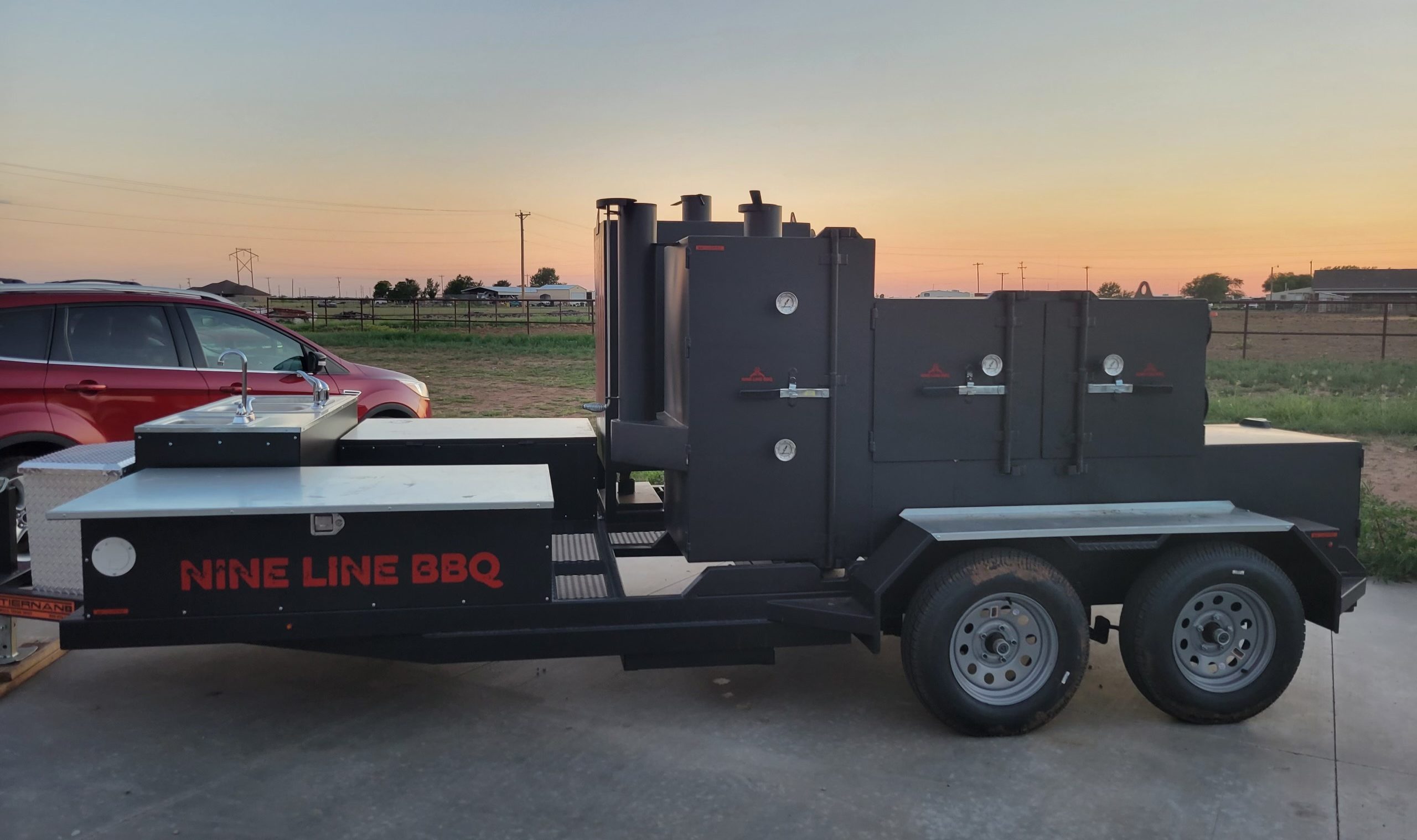 IMG-7027 Amarillo BBQ Restaurant Nine Line BBQ' smoking pit